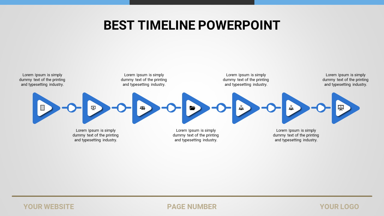 best timeline powerpoint-Blue